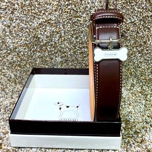 COACH XL Dog Collar-Brown